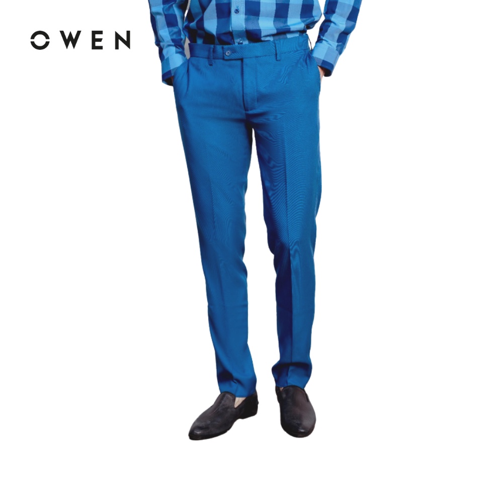 [Mã FATREND2810 giảm đến 30k tối đa 99k] Quần Tây Nam Owen Nano Slimfit màu xanh - QS20662L0