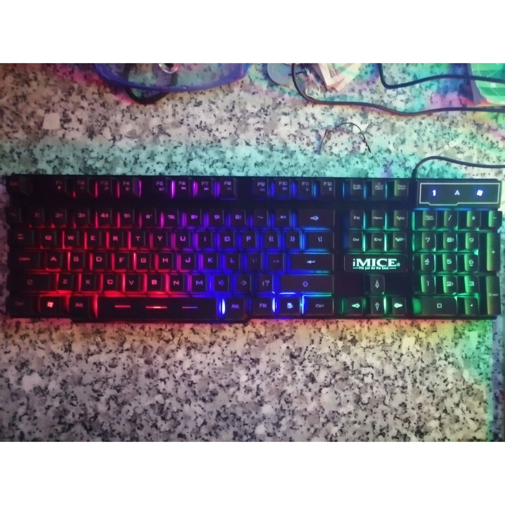 [Mã 2404EL10K giảm 10K đơn 20K] Bàn phím gaming giả cơ IMICE AK 600 - Led 7 màu - Chống thấm nước!