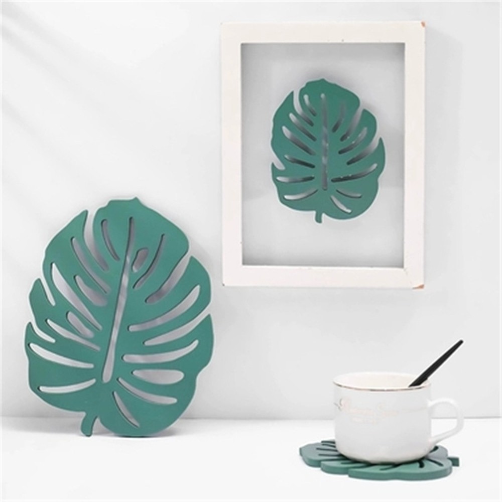 Lót Cốc/Lót Nồi Chiếc Lá Decor T9 (Chọn Size) Autofun