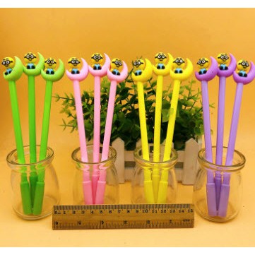 Bút minion lúc lắc D47 mực  hoạt hình dễ thương  kute viết gel
