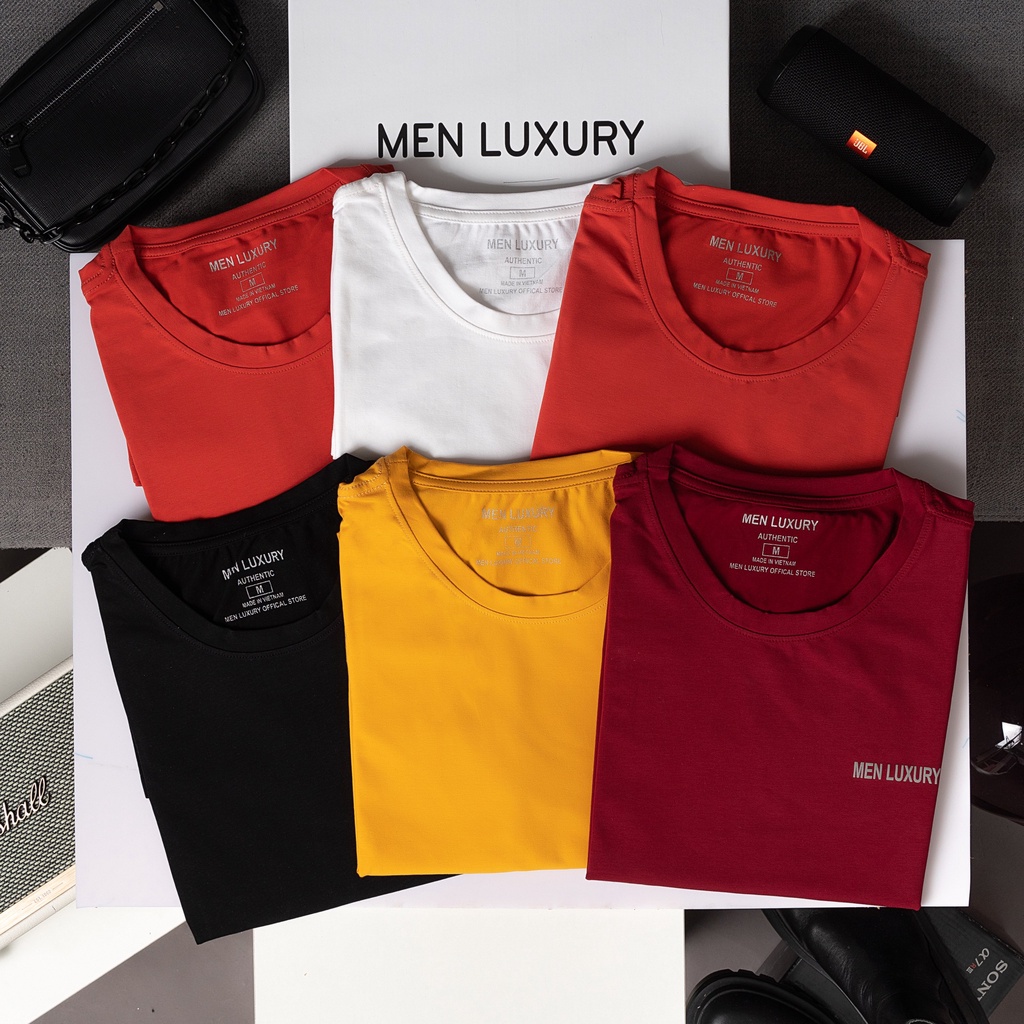 Áo thun cotton MEN LUXURY phông nam cổ tròn đẹp, chất cotton cao cấp, đứng form tôn dáng hiện đại trẻ trung