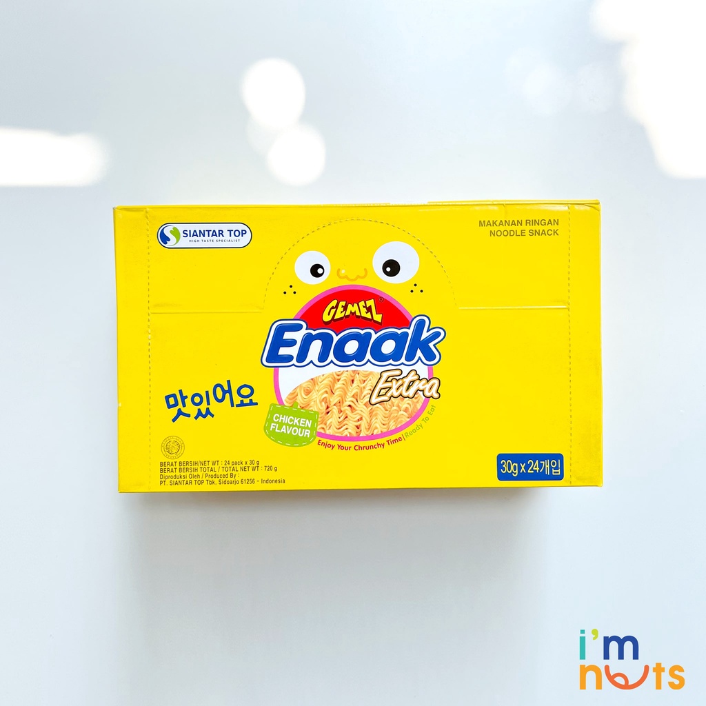 Snack mì trẻ em Enaak Indonesia vị gà truyền thống thùng 24 gói x 30g