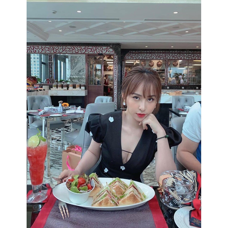 Đầm dự tiệc dáng xòe kết hoa siêu xinh Nashy Dress [KÈM ẢNH THẬT]