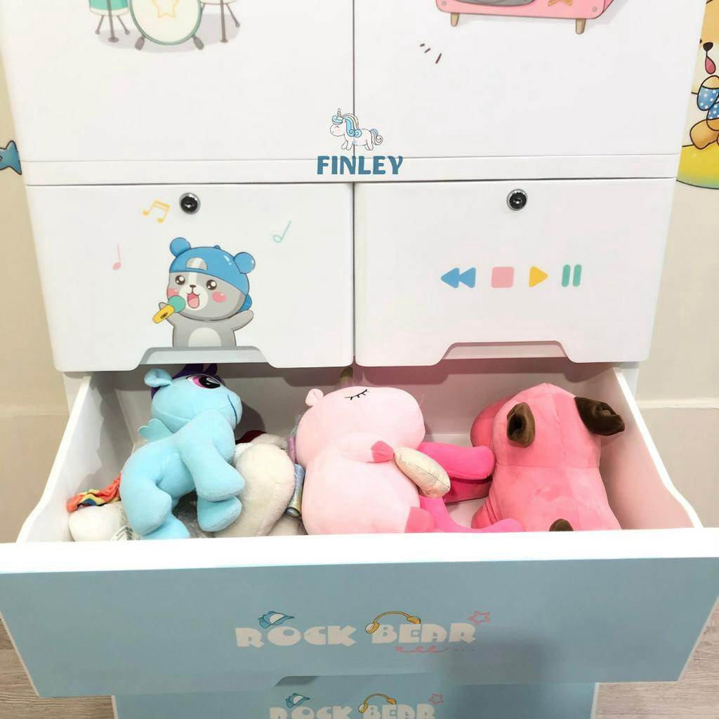Tủ Nhựa 7 Tầng Gấu Thỏ Cho Bé Trai Bé Gái An Toàn Chắc Chắn Cho Bé Đựng Quần Áo Đồ Dùng Trẻ Em