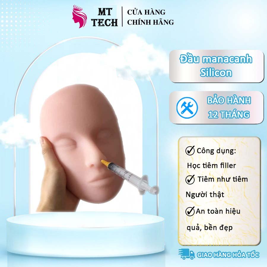 Đầu Canh Silicon Manocanh Siêu Mềm Học Tiêm Filler, Căng Chỉ Dùng Cho Học Viên Spa.
