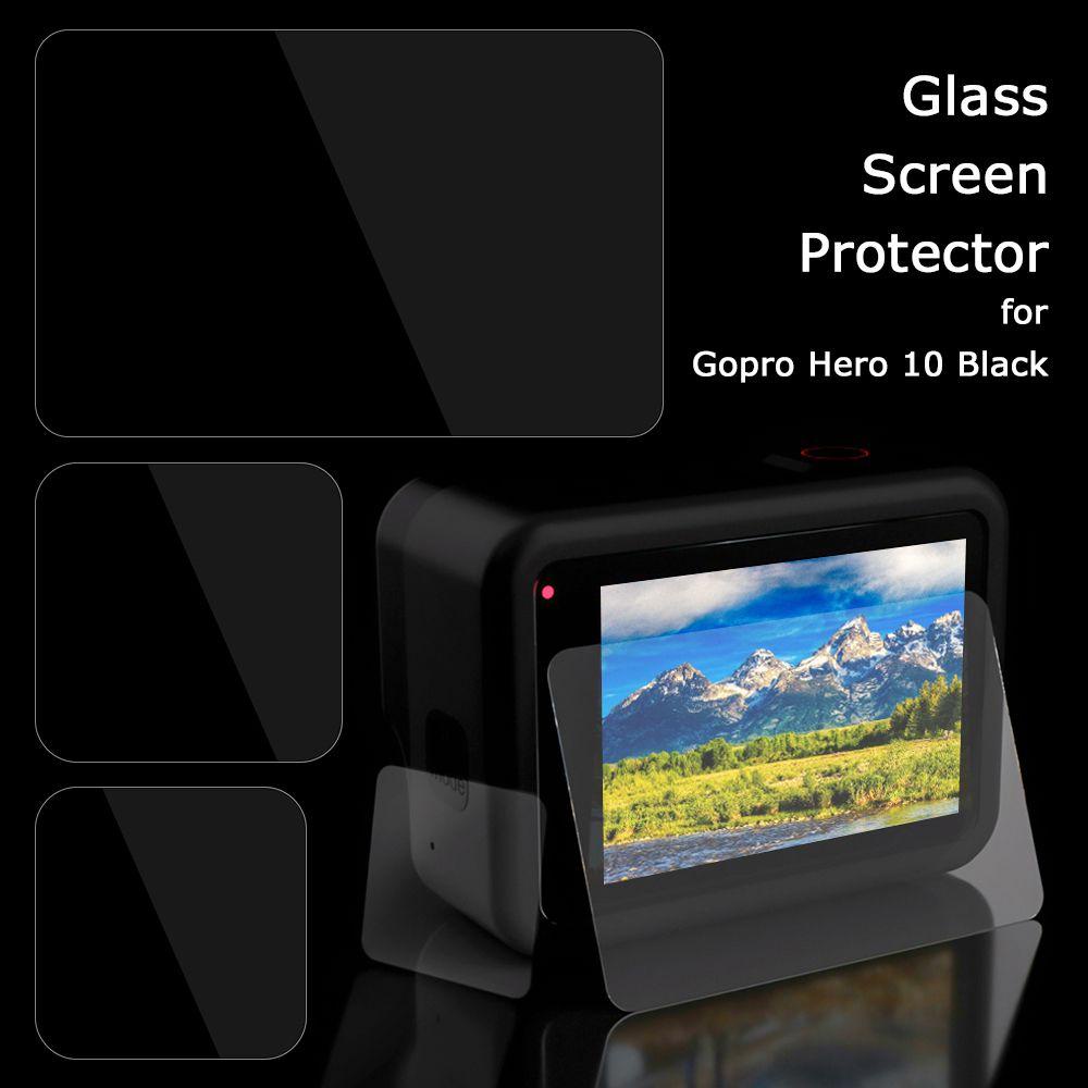 Kính Cường Lực Bảo Vệ Màn Hình Máy Ảnh Thể Thao GoPro Hero 10 Màu Đen