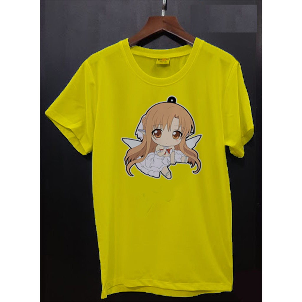 Áo thun Cotton Unisex - Nhân vật Asuna Yuuki - Chibi - Asuna Yuuki thiên thần bé nhỏ