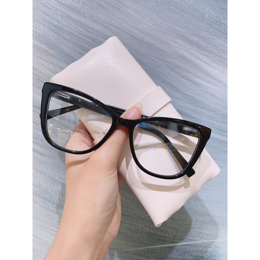 Gọng kính unisex nhựa acetate cao cấp dáng mắt mèo thời trang Ouress wd23