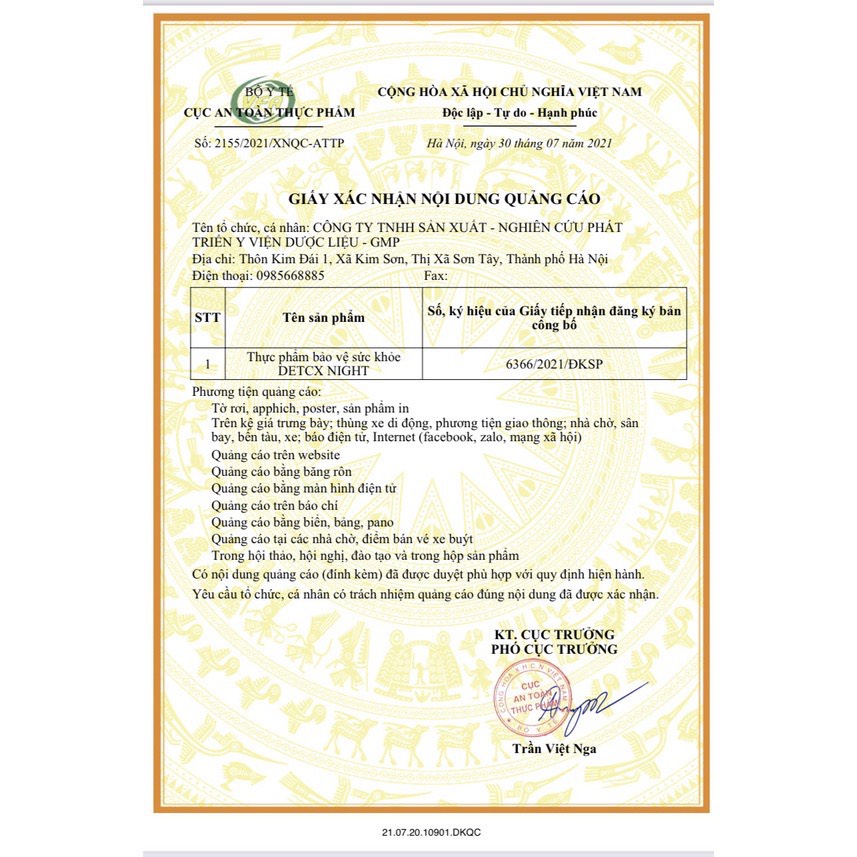 Detcx night giảm mỡ bụng chuyên sâu