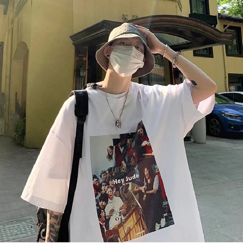 Áo Thun Tay Ngắn Dáng Rộng In Chữ Phong Cách Hip Hop Thời Trang Mùa Hè Cho Nam Giới Có size M-5XL