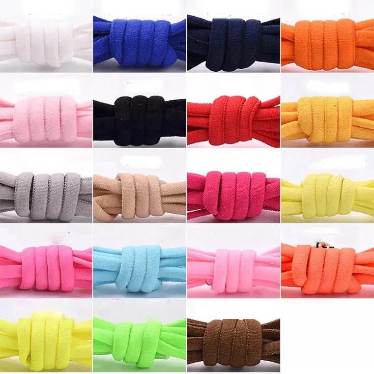 Popkozzi 1 Cặp Dây Giày Co Giãn Hình Bán Nguyệt Bằng Kim Loại Không Cần Buộc Phù Hợp Với Nam Và Nữ Trẻ Em