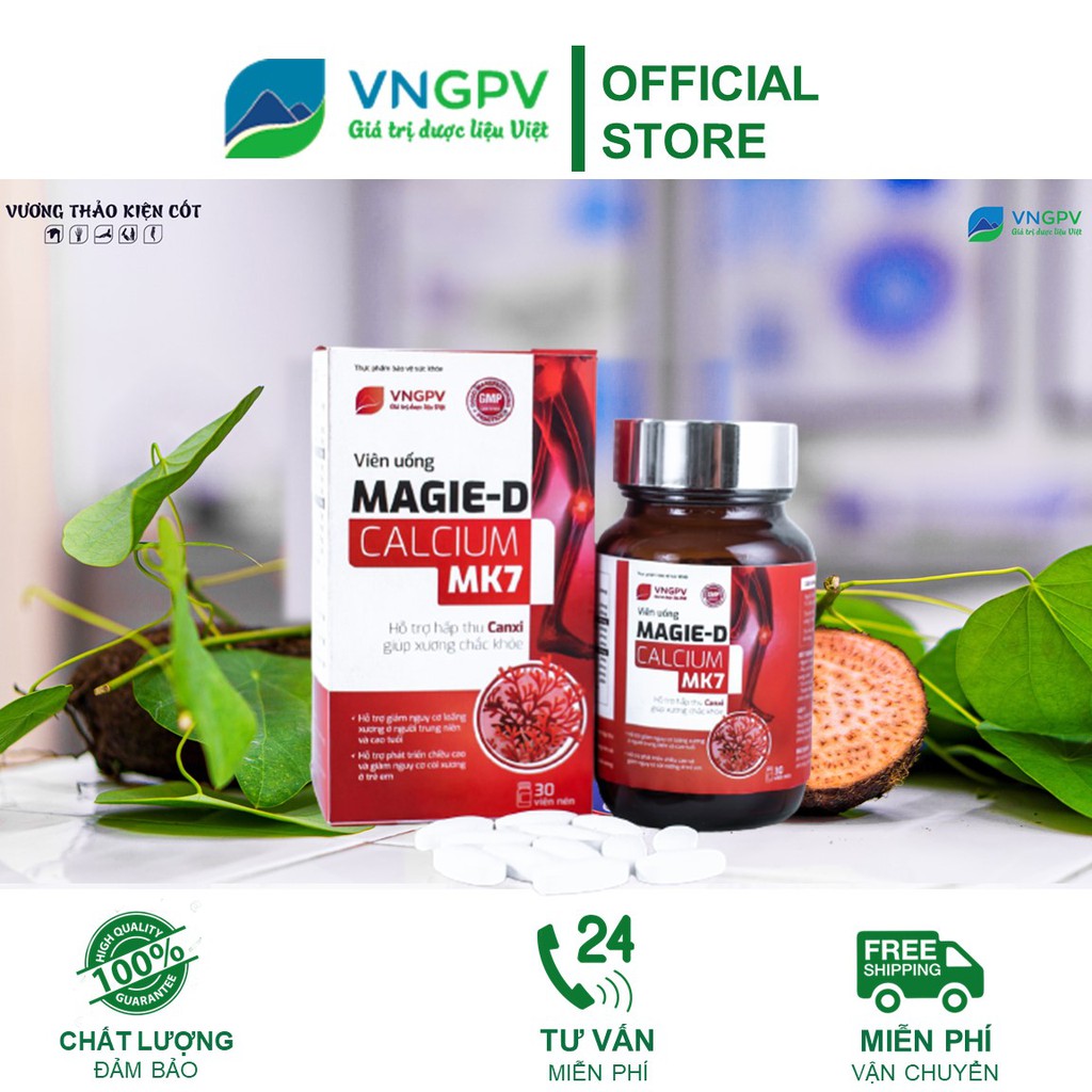 MAGIE-D CALCIUM MK7- BỔ SUNG CANXI, VITAMIN D3, MK7- NGỪA LOÃNG XƯƠNG, CÒI XUONG- VNGPV