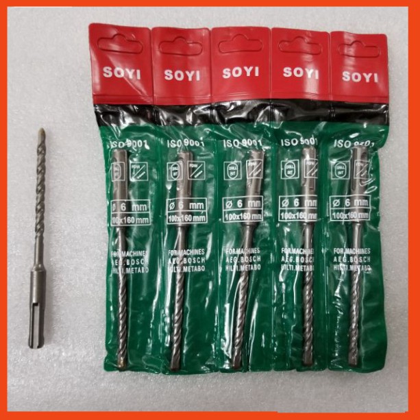 Mũi khoan bê tông phi 6mm - 14mm, đủ size, dùng cho máy khoan bê tông phổ thông