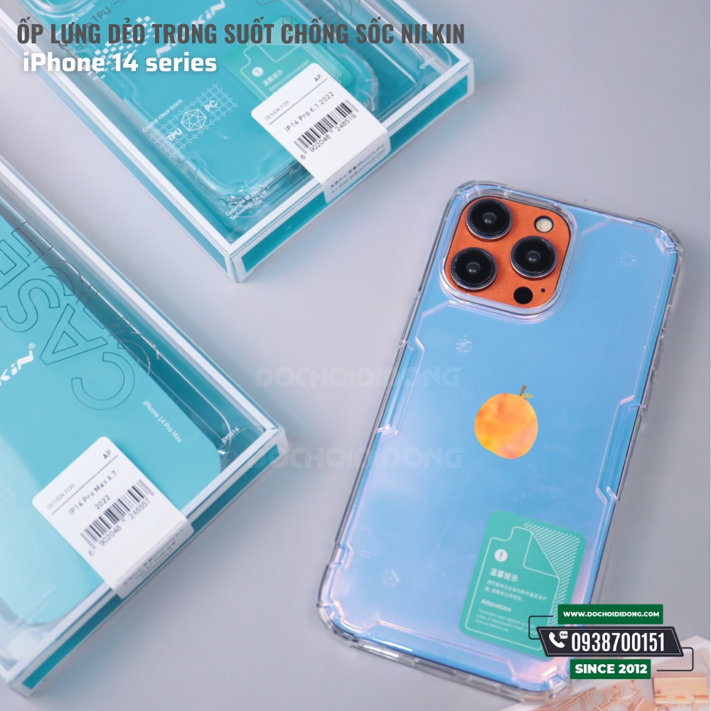 Ốp lưng dẻo chống sốc cho IPhone 14 - 14 Plus - 14 Pro - 14 Pro Max NILLKIN trong suốt