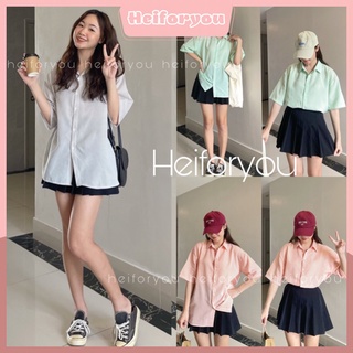 Áo sơ mi kẻ sọc chất đũi xốp dáng oversize nhiều màu