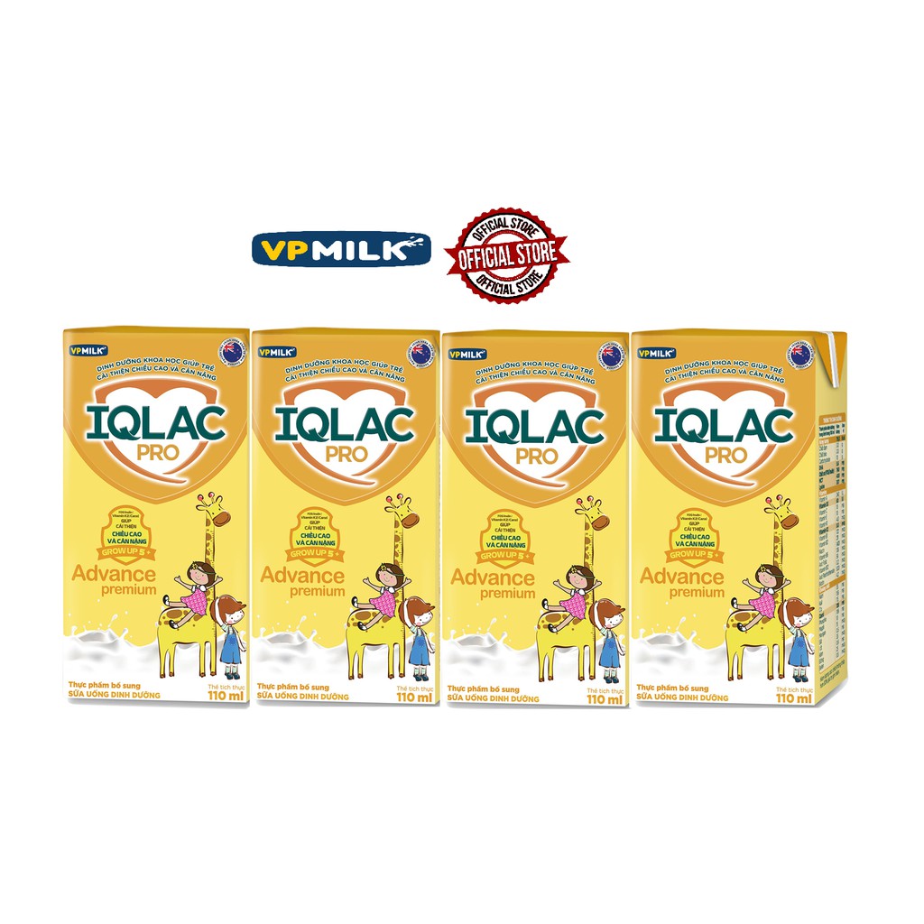 [SIÊU GIẢM GIÁ] Thùng 48 hộp Sữa bột pha sẵn - IQLac Pro Advance Premium (110ml/ Hộp )