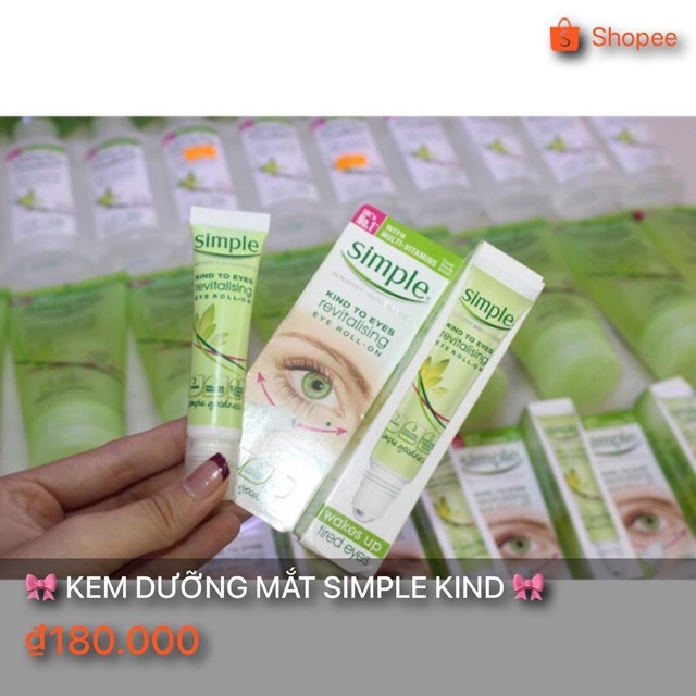 KEM DƯỠNG MẮT SIMPLE KIND TO EYES SOOTHING EYE BALM 15G CHÍNH HÃNG