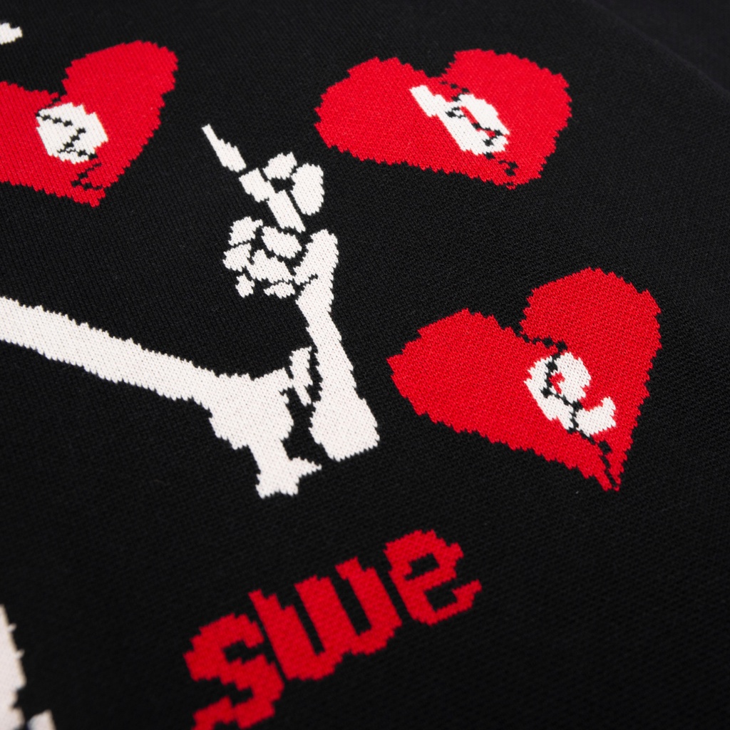 Áo Sweater Len Unisex Local Brand F-LOVE KNIT SWEATER - Đen