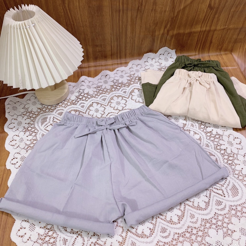 Quần sooc nữ vải đũi siêu mát TTG129