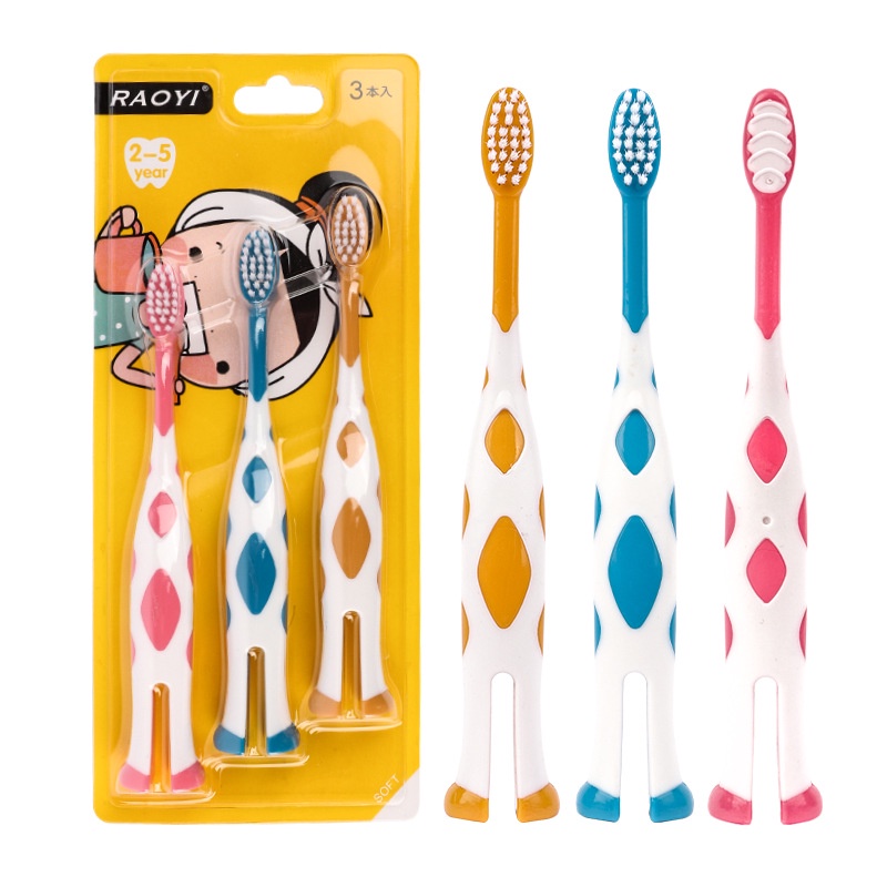 Set 3 Bàn Chải Đánh Răng Lông Mềm Nhiều Màu Cho Bé