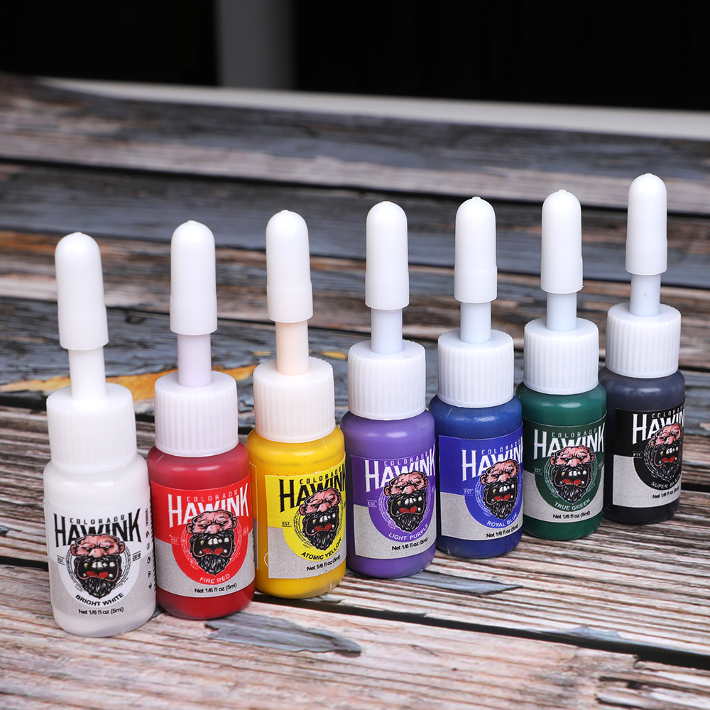 7 color suite (5ml) Preferred professional tattoo Ink makeup paint, available in body paint colors