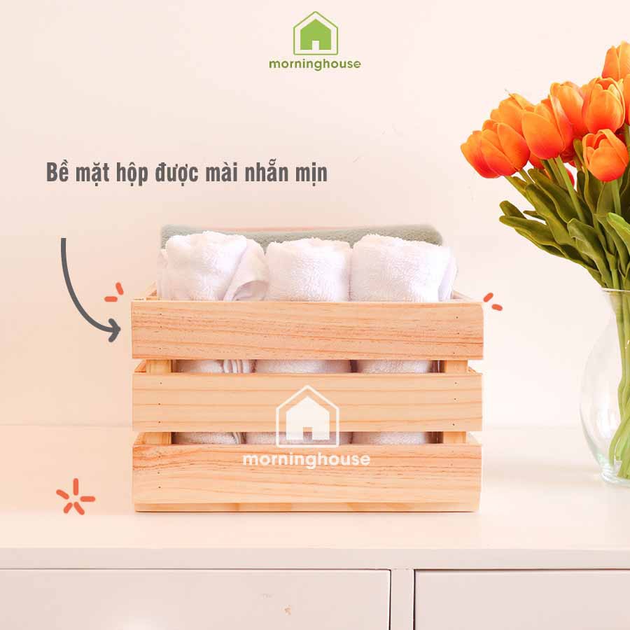 Hộp Pallet Gỗ Để Đồ Đa Năng Morning House- Có thể Gấp Gọn Hoắc Tháo Rời Dễ Dàng