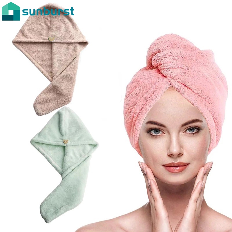 Khăn Tắm Quấn Đầu Bằng Sợi Micro Thấm Hút Nước Mạnh Hình Gấu / Gấu Đáng Yêu