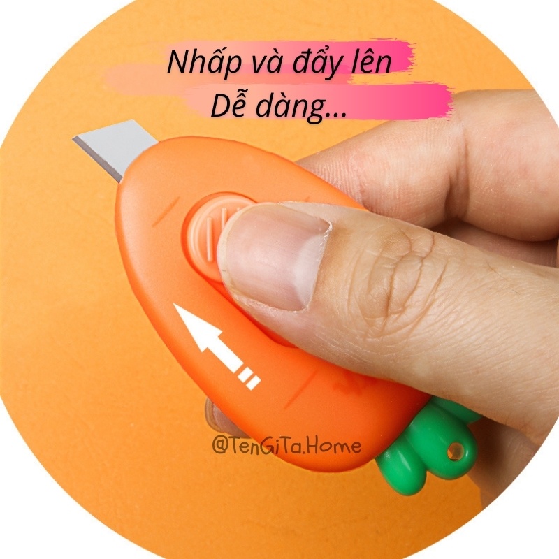 DAO CẮT GIẤY MINI CÀ RỐT SIÊU DỄ THƯƠNG VÀ TIỆN LỢI