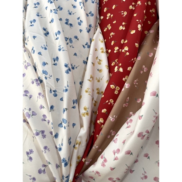 Vải nhung tăm Hàn  hoa đậu biếc siêu xinh