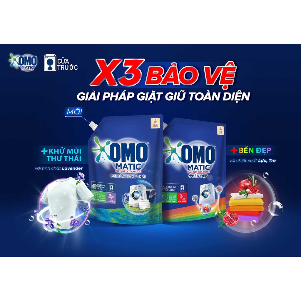 Bột Giặt Omo Matic Cửa Trước Bịch 3kg