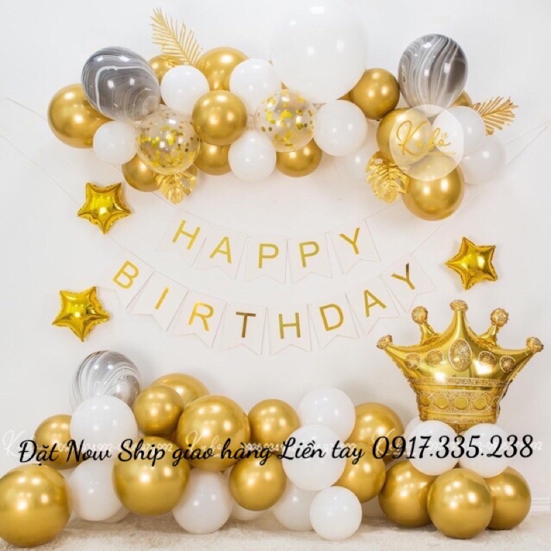Set Bộ Bóng Vàng GoLD Vương Miện Phối Siêu Sang Chảnh