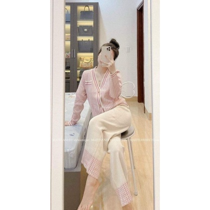 Đồ bộ, đồ ngủ, pjiama cổ tiểu thư chất Magon loại 1 bao giat thoai mai k nhăn không sướt