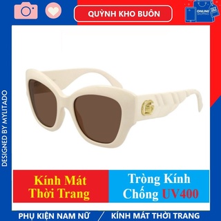 Kính mát nữ nam Hàng Hiệu chống UV400 , gọng vuông vếch mèo thời trang