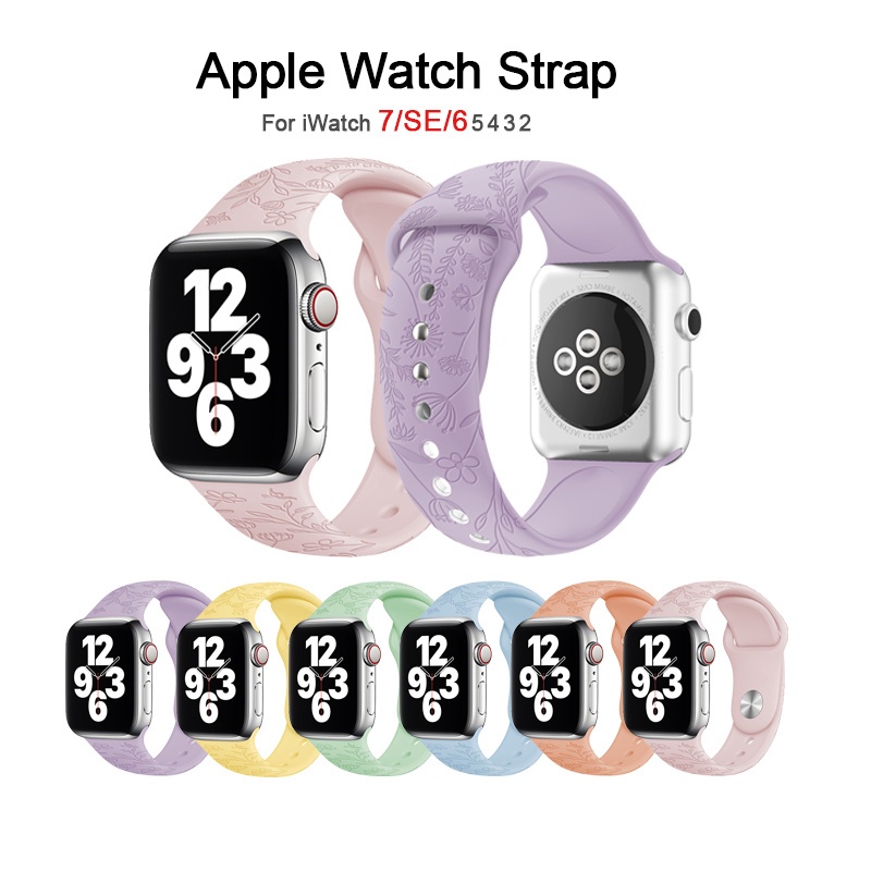 Dây Đeo Đồng Hồ Apple Watch 7 6 SE 5 4 3 2 40mm 44mm 38mm 42mm 45mm 41mm Hình Bướm 3D