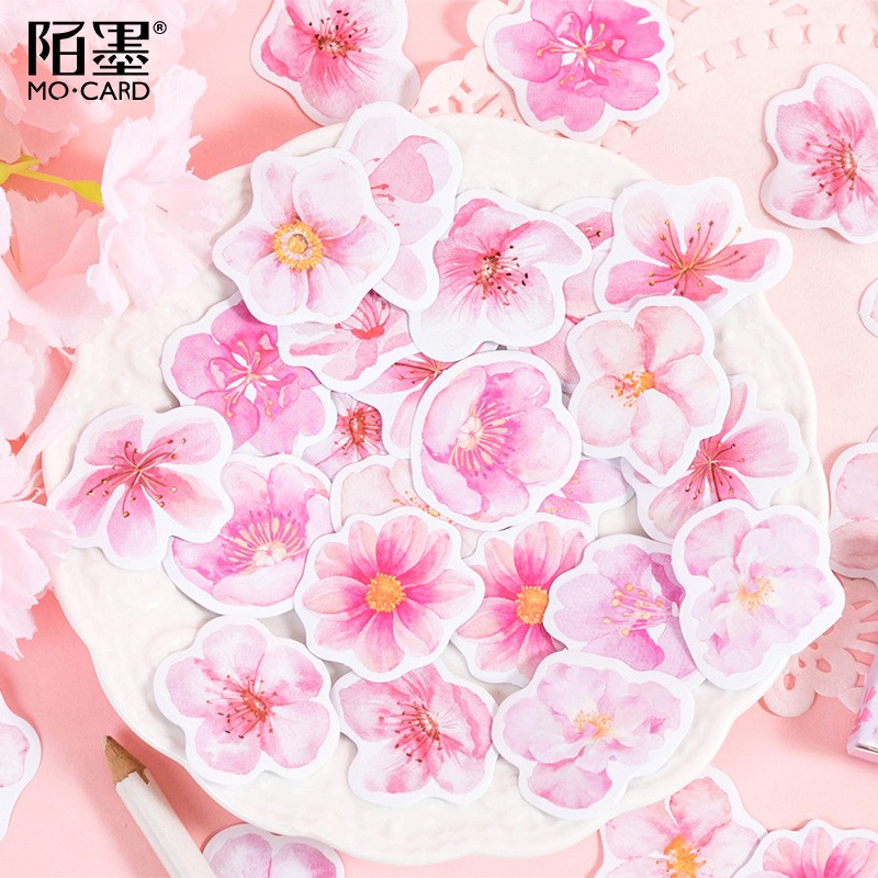 Set 46 hình dán hộp sticker decal trang trí