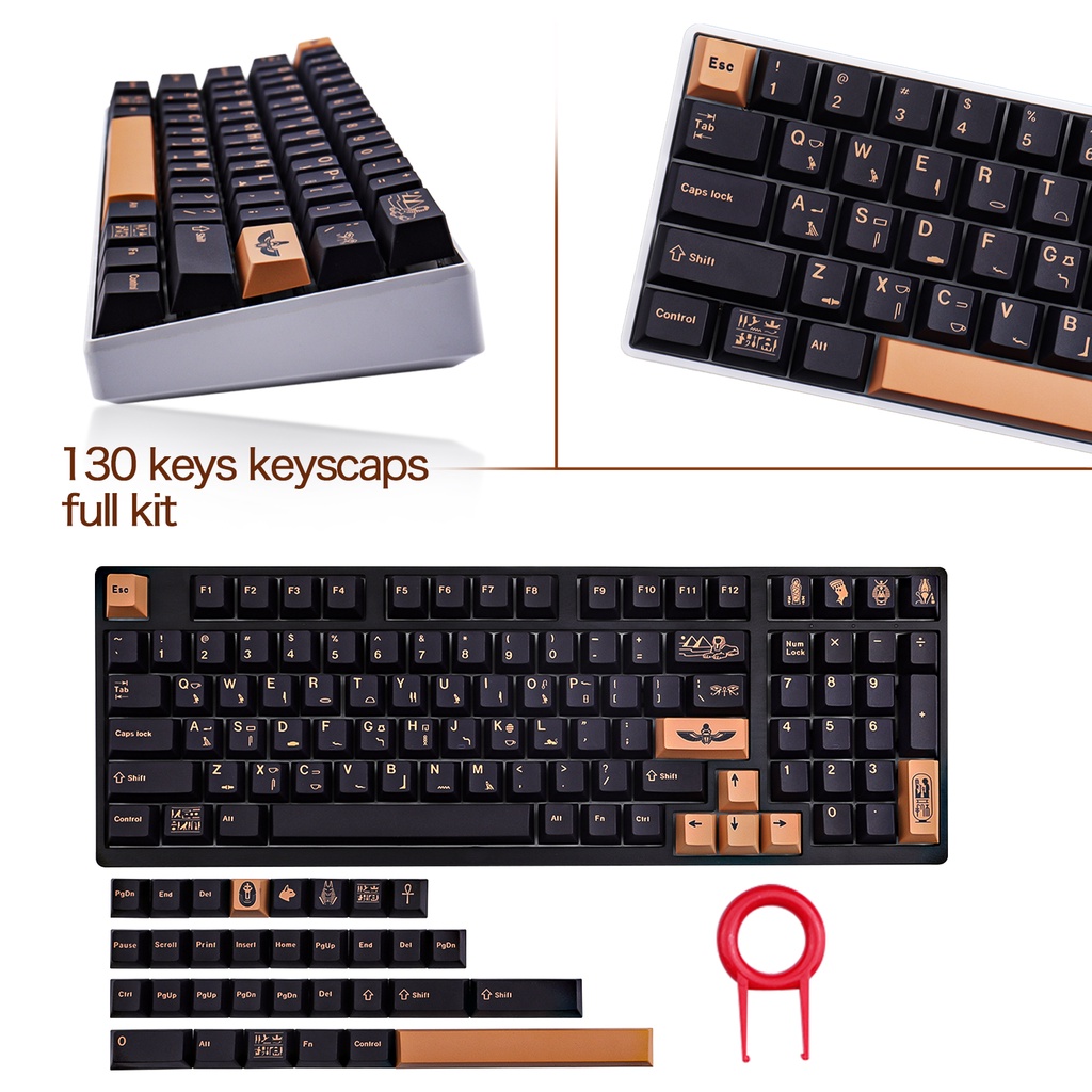 GMK Pharaoh PBT Keycap 129 phím Cherry Profile DYE-SUB GMK Personalized KeyCaps cho Cherry MX Switch Bàn phím cơ / Bàn phím cơ trò chơi