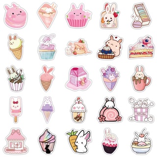 Set 10-50 sticker thỏ trắng 2022