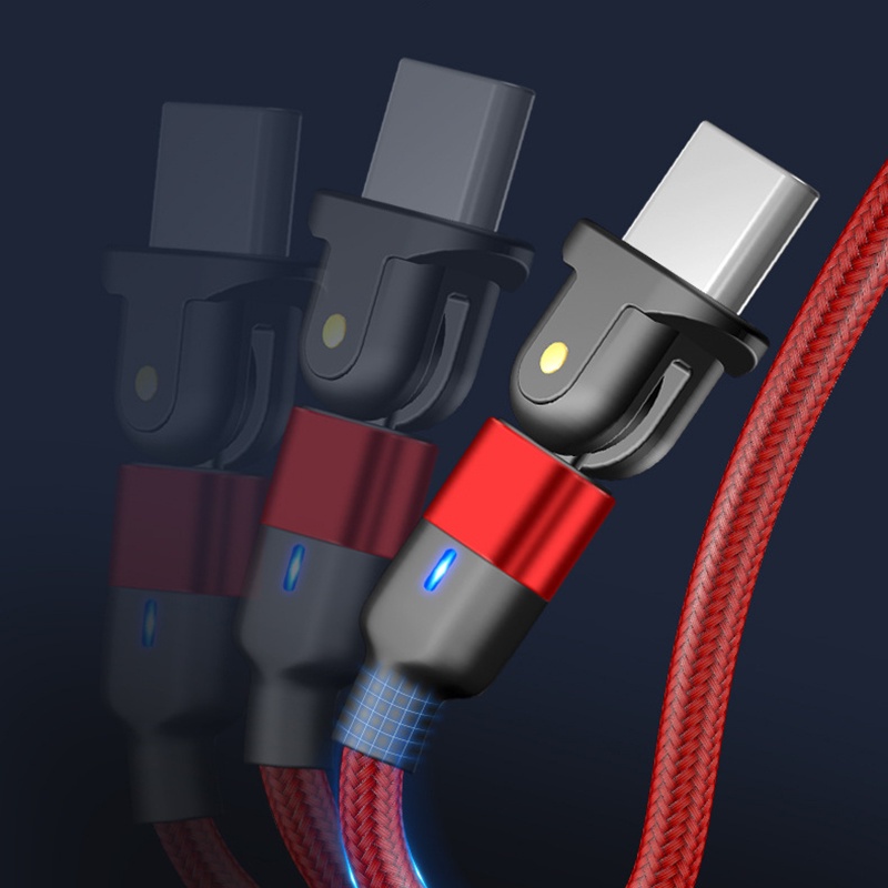 Bộ Sạc Nhanh 180° Dây Cáp Sạc Truyền Dữ Liệu android / type c / iPhone Dài 1M / 2M