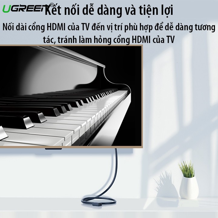 Cáp nối dài HDMI cao cấp dài 2m chính hãng UGREEN 10142 - Cáp HDMI nối dài chất lượng cao