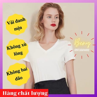 Áo Phông Nữ Cổ Tim 7 Màu Sang Chảnh Áo Thun Đẹp-Thun Nữ Cotton 100% Kháng Khuẩn