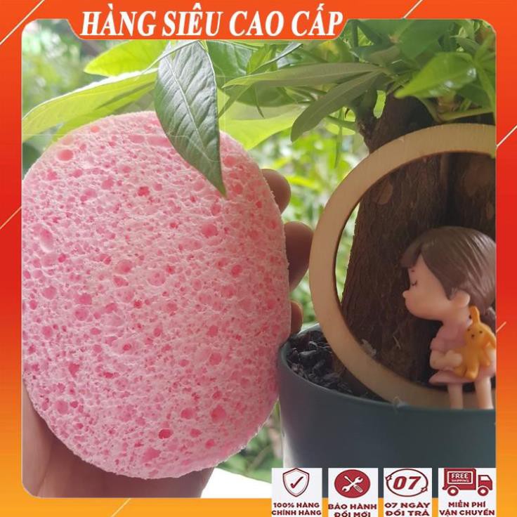 [FreeShip - HÀNG AUTH] Miếng bọt biển rửa mặt lỗ sidumi/Bông mút rửa mặt tạo bọt, tẩy tế bào chết và massage