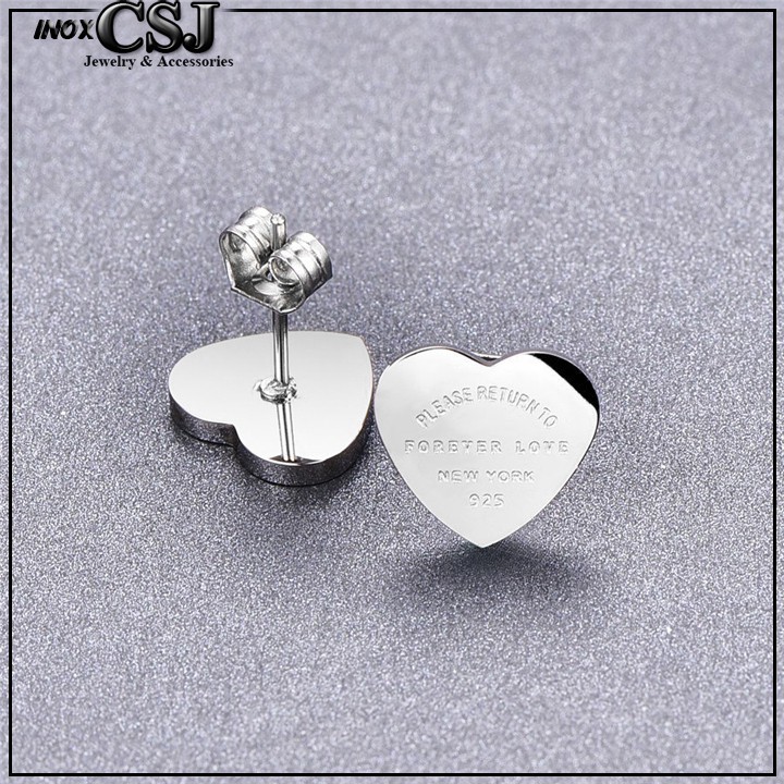 Bông tai titan trái tim chữ love cực xinh, chuẩn thời trang Hàn Quốc - Pala Store