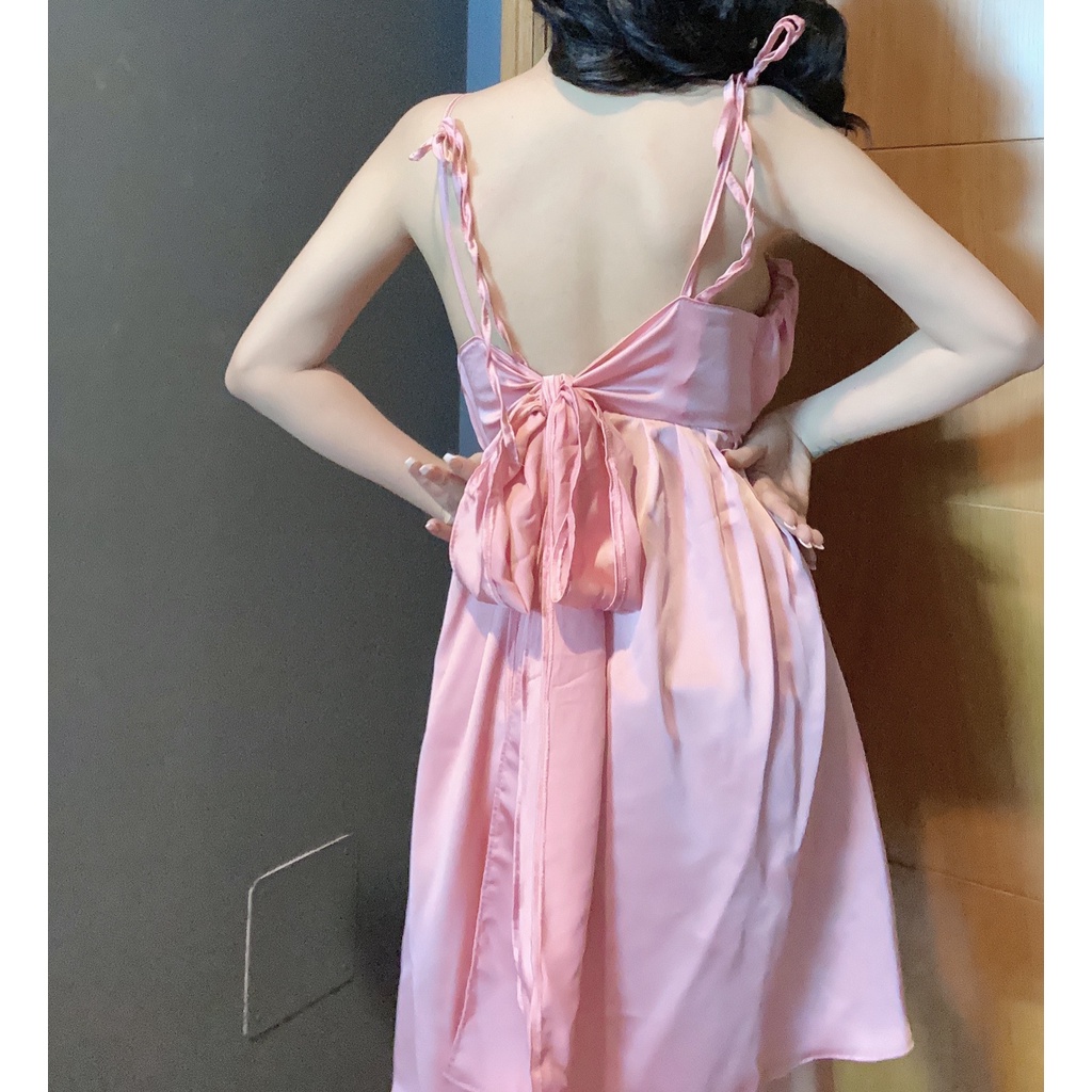 Đầm ngủ nữ sexy ren quyến rũ gợi cảm satin cao cấp mềm mịn thoáng mát LA23 - Lavian | BigBuy360 - bigbuy360.vn