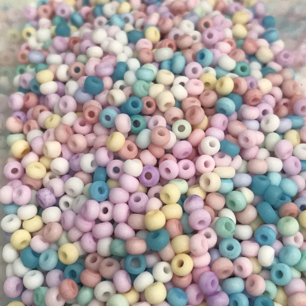 [HC001] Hạt cườm 3mm tông màu pastel dùng làm trang sức handmade
