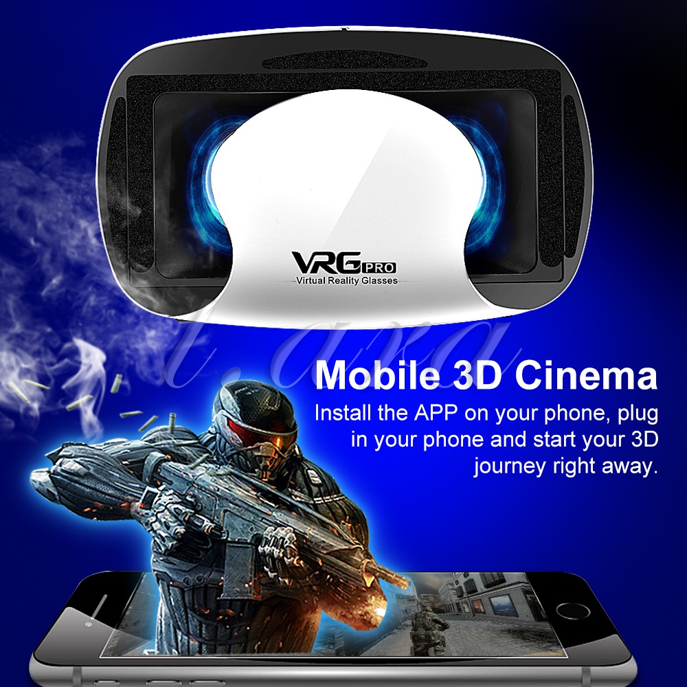 3D VR Glasses 5~7inch Smartphone Multifunctional Head-mounted VR Headset Glasses Travel Multifunctional Head-mounted