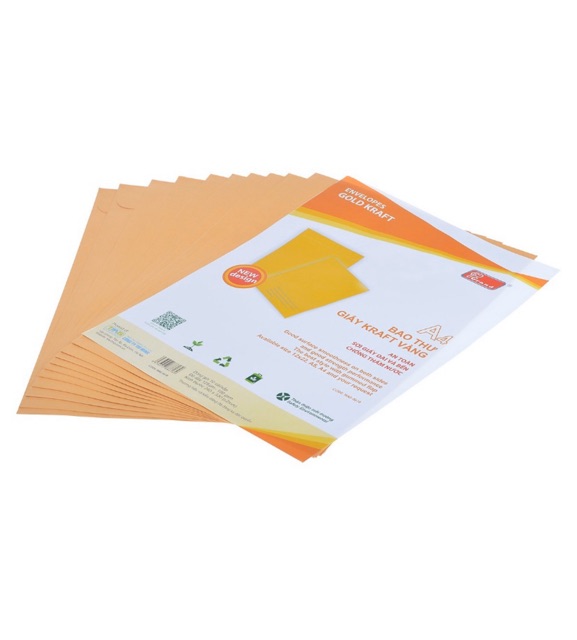 BAO THƯ VÀNG , TRẮNG A4 GRAND X/10c