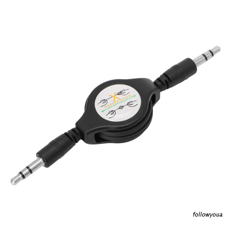 Dây Cáp Âm Thanh Aux 3.5mm Có Thể Thu Gọn Cho Máy Tính Bảng Mp3 / 4 / 5