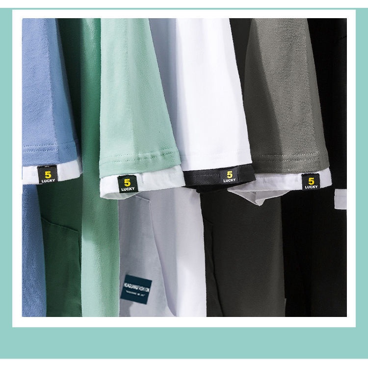 Áo Hoodie Tay Ngắn 100% Cotton Thời Trang Mùa Hè Hàn Quốc Cho Nam