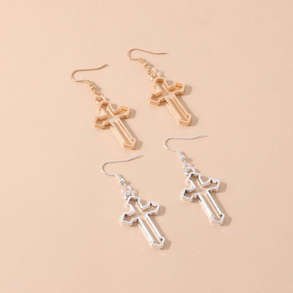 OKDEALS Khuyên Tai Thánh Giá Phong Cách Gothic