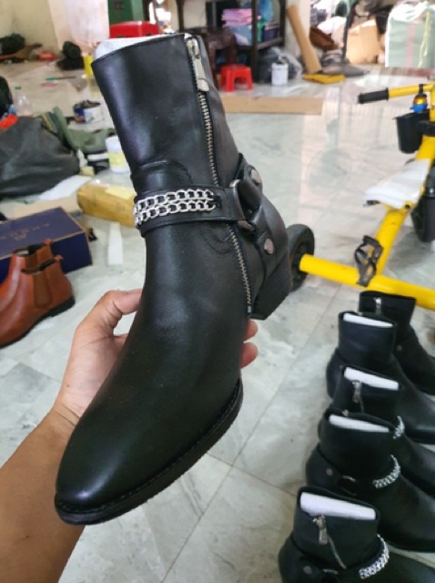 Harness boots da bò đế phíp